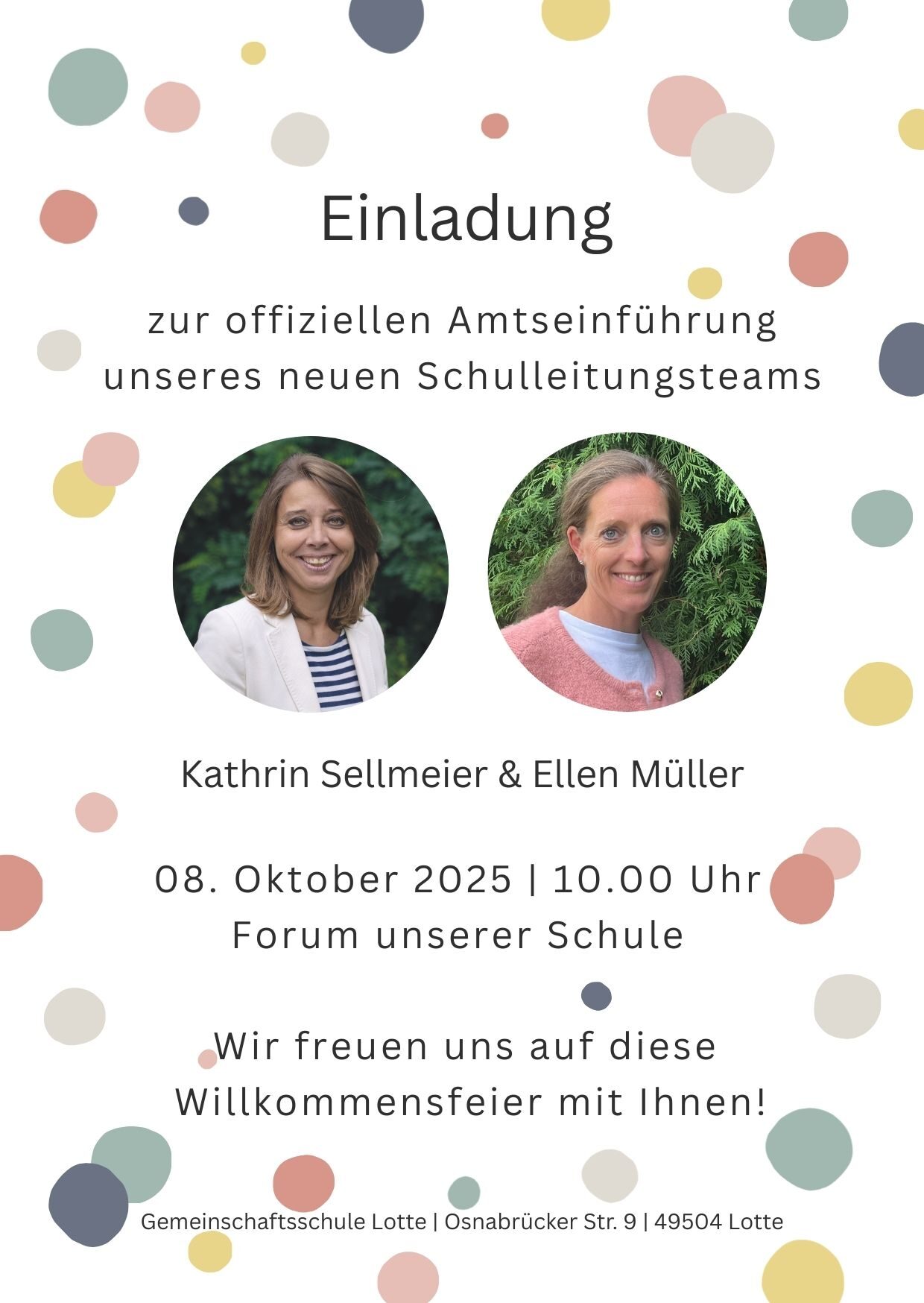 Wir feiern unser neues Schulleitungsteam – Ein herzliches Willkommen an Kathrin Sellmeier & Ellen Müller